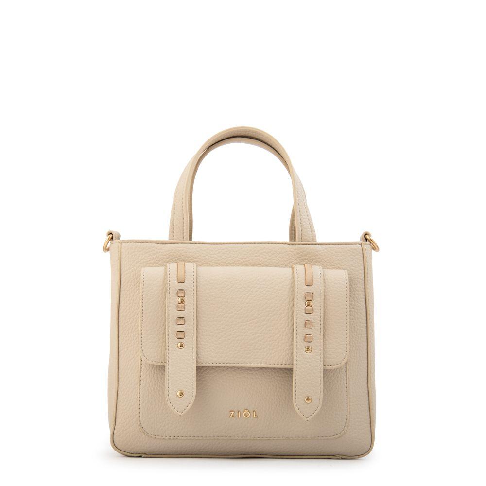 Cartera tote tyra pequeña blanco crudo-0