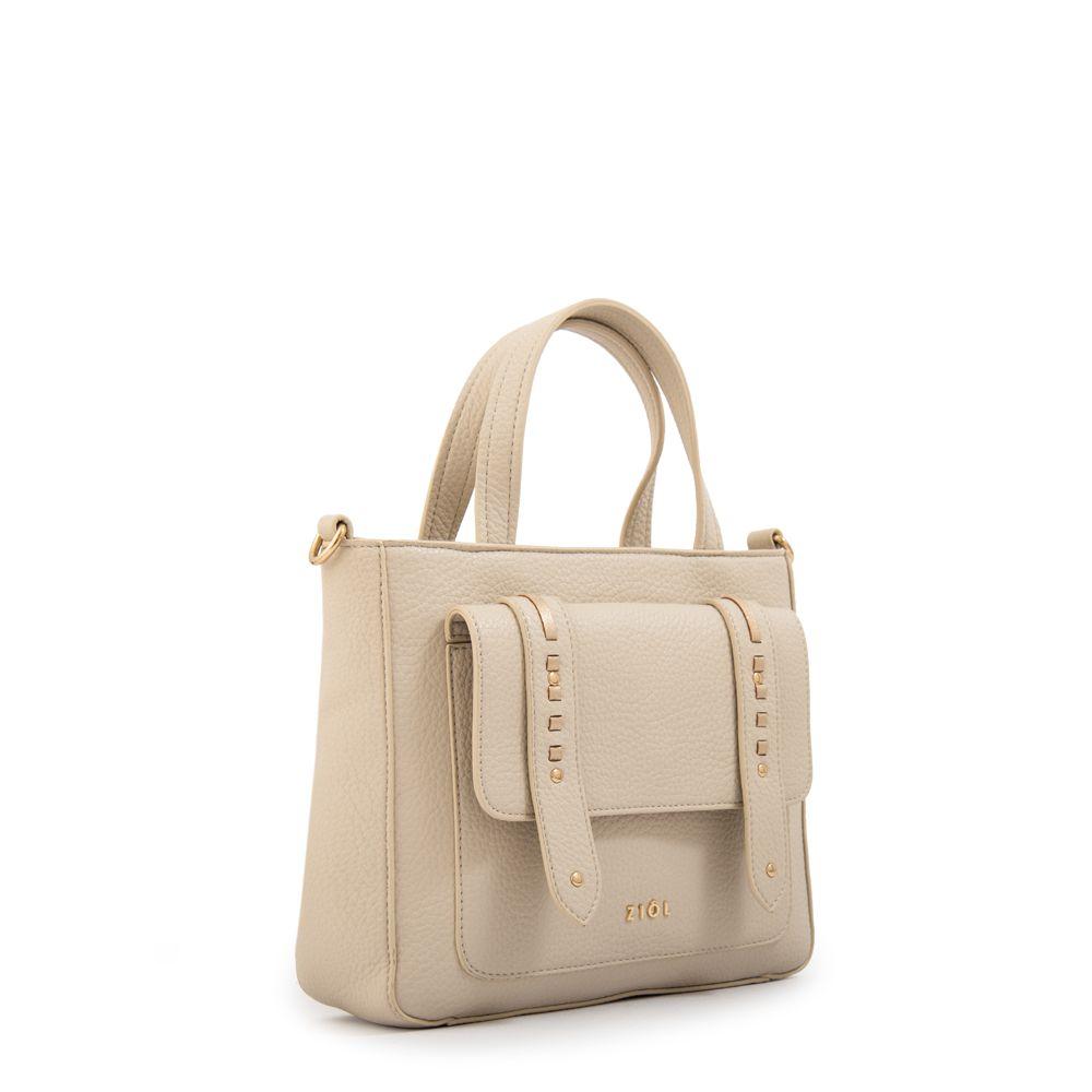 Cartera tote tyra pequeña blanco crudo-1