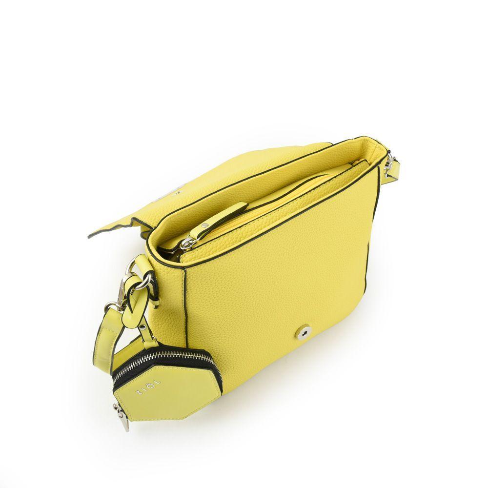 Zurich Cartera Bandolera Con Tapa Mediana Amarillo-2