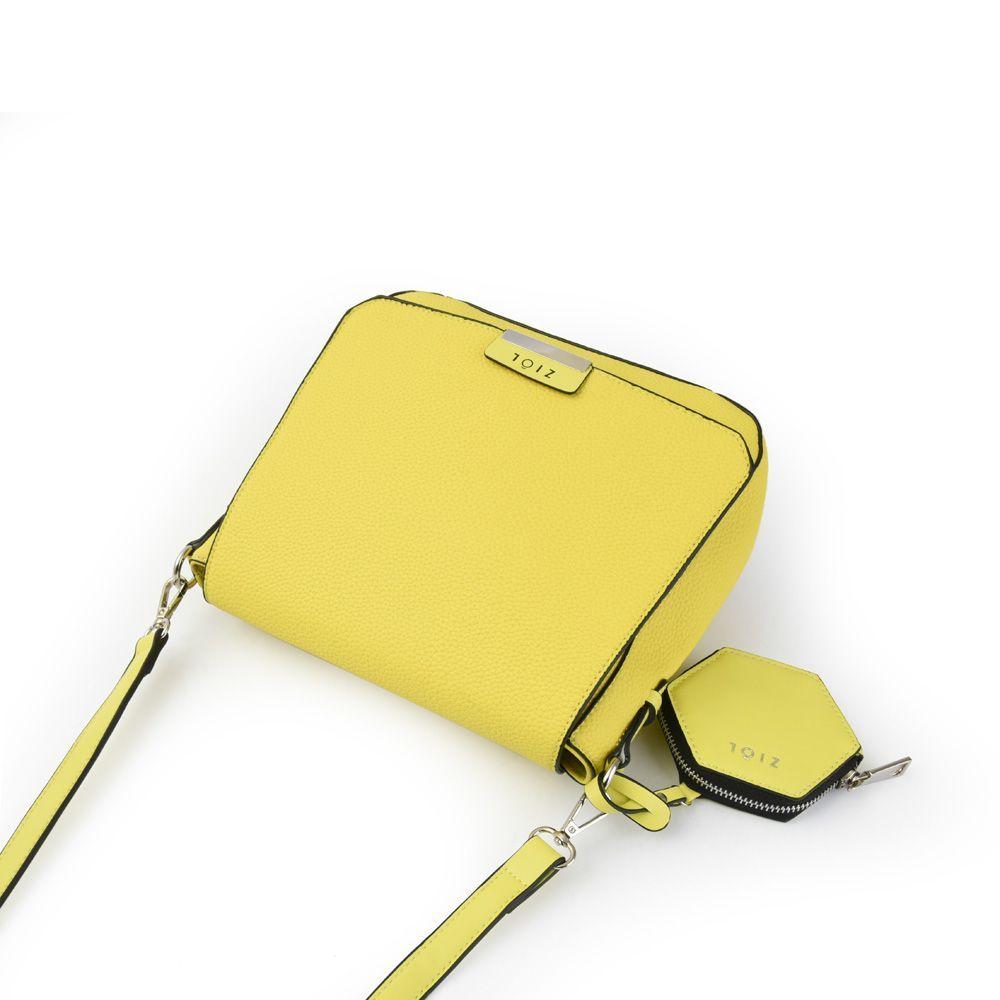Zurich Cartera Bandolera Con Tapa Mediana Amarillo-3