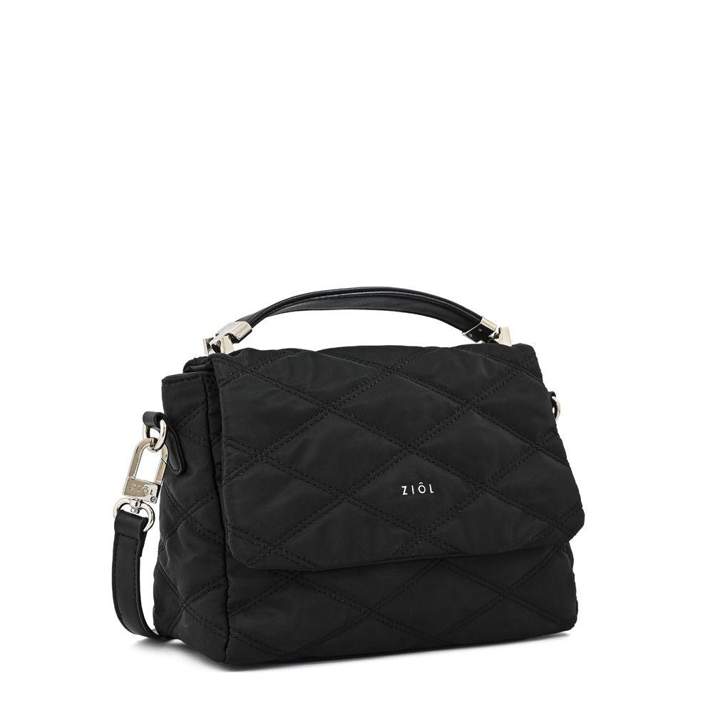 Cartera bandolera con tapa pequeña elvira negro-1