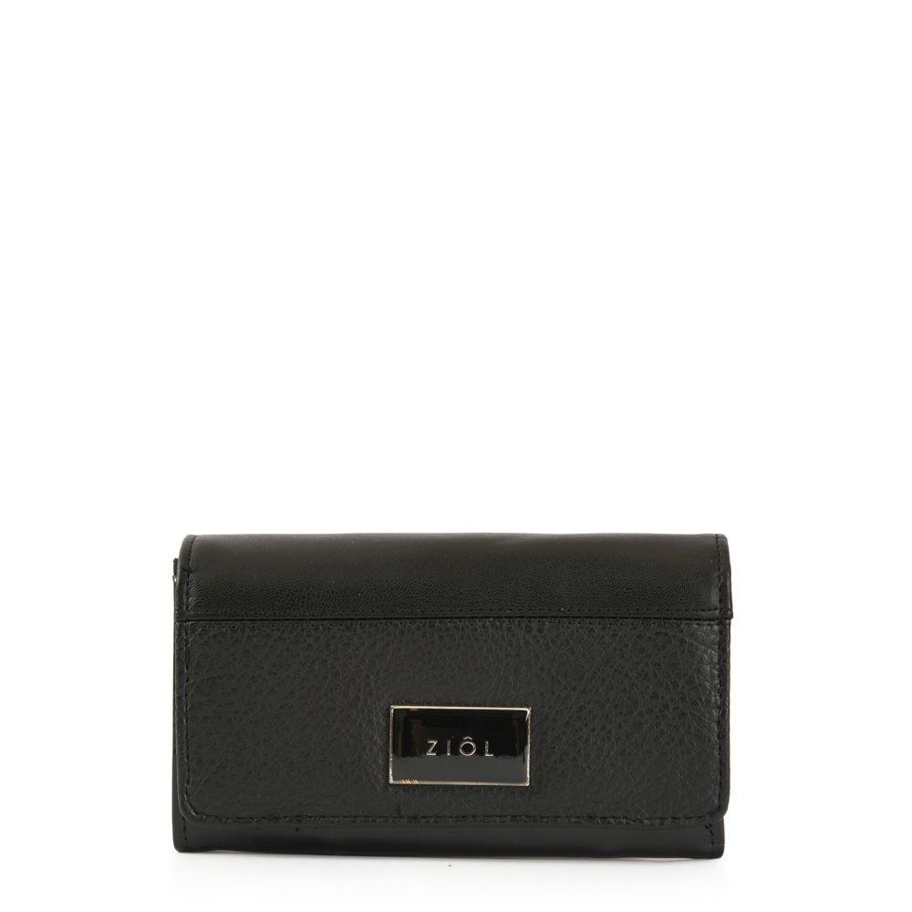 Monedero redondo pequeña clara negro-0