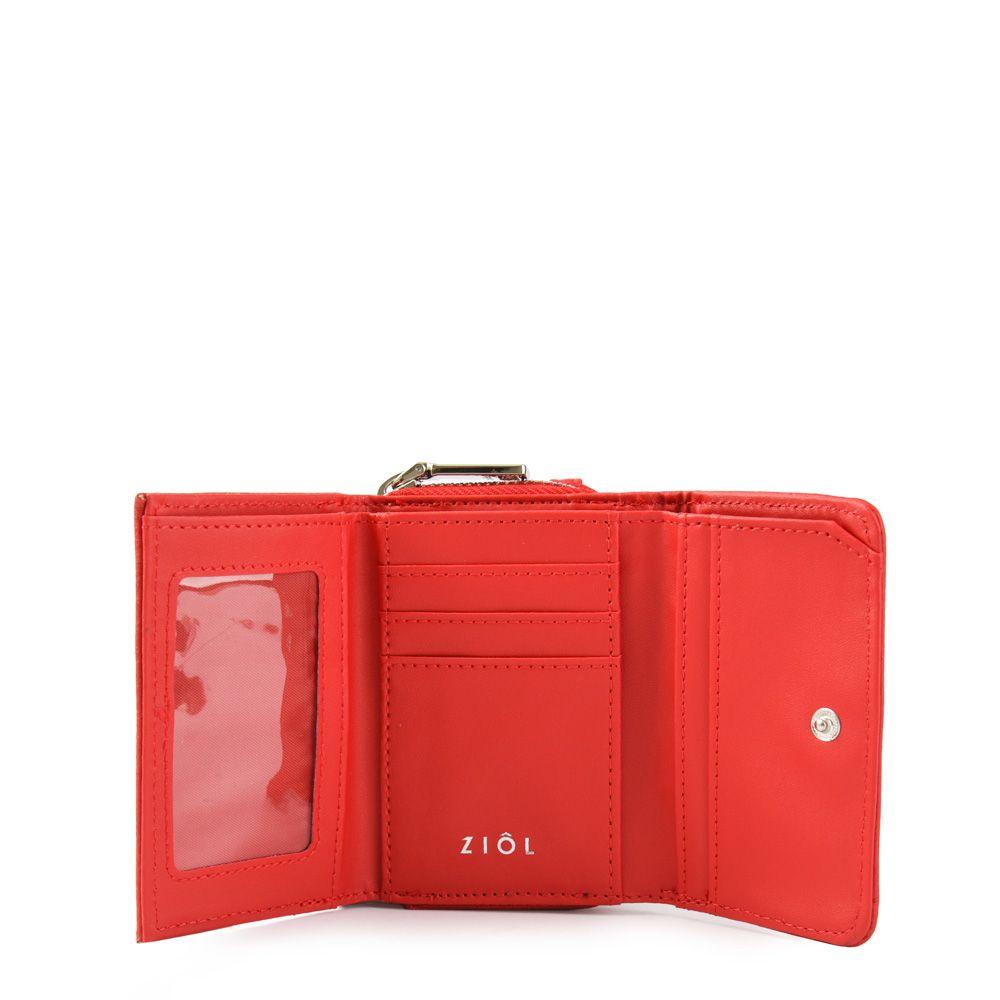 Billetera cierre exterior pequeña famille rojo-2