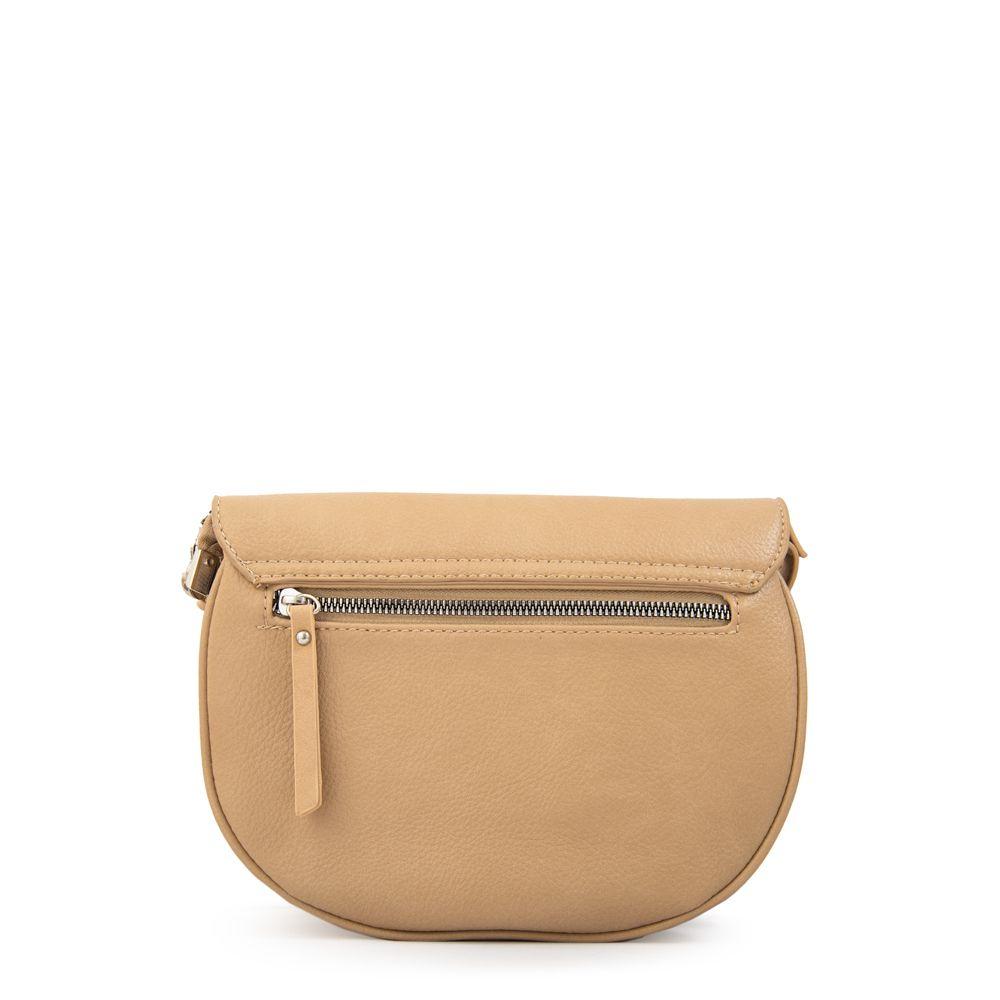 Cartera bandolera con tapa marina beige oscuro-2