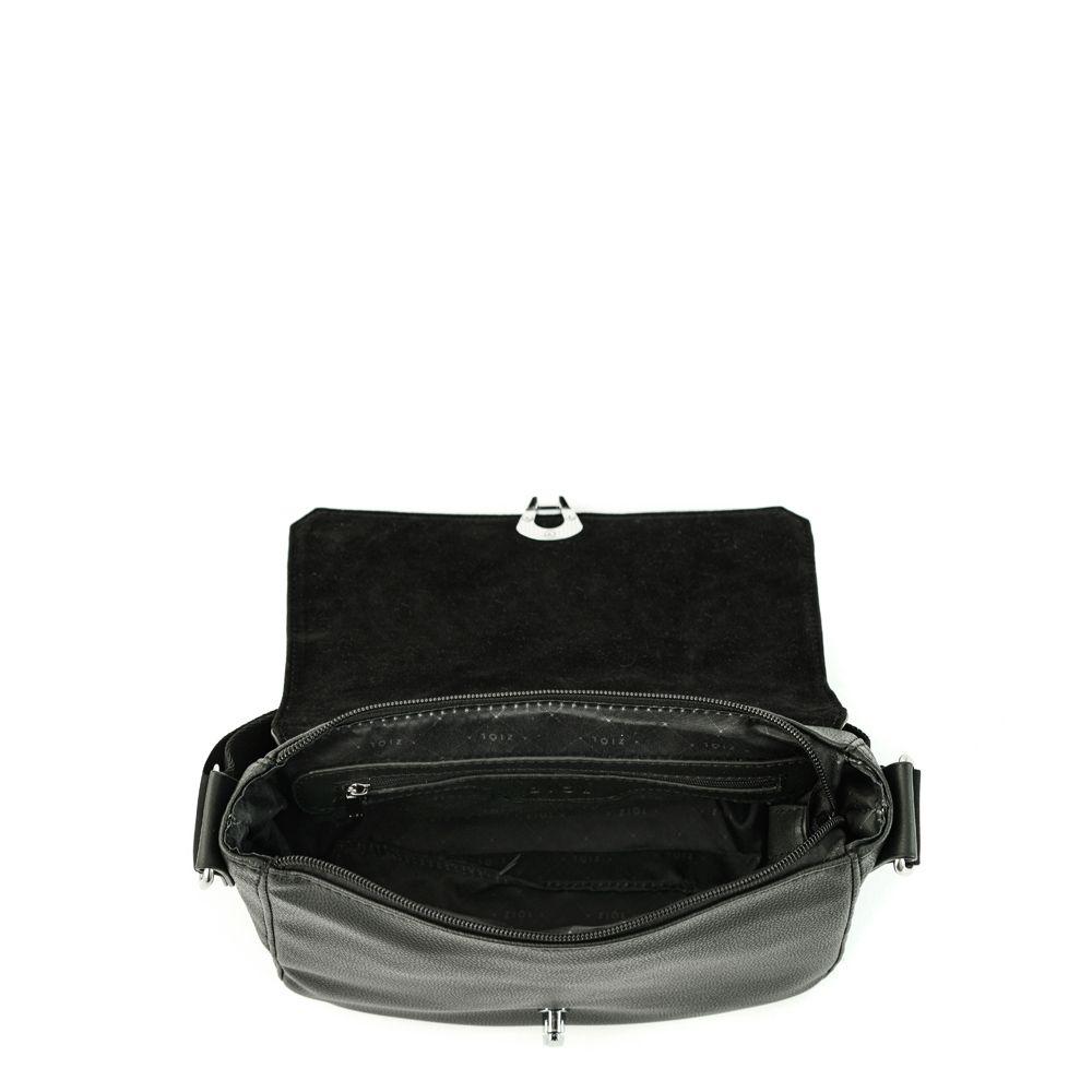 Cartera bandolera con tapa mediana dalal negro-3
