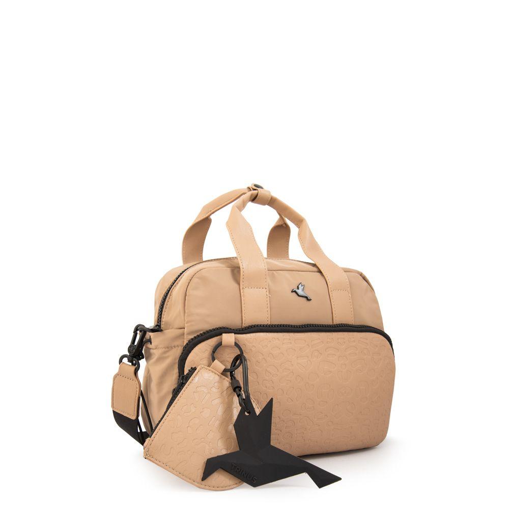 Cartera bandolera con asas zelanda mediana beige oscuro-1