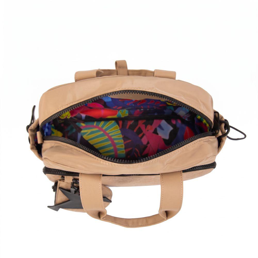 Cartera bandolera con asas zelanda mediana beige oscuro-3