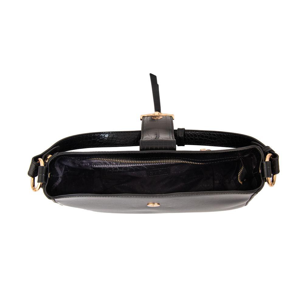 Cartera corte oval sarah mediana negro-3