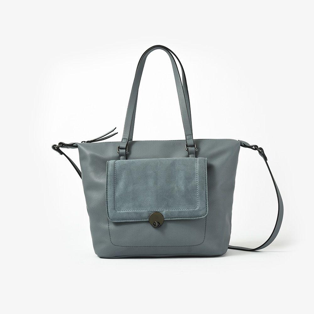 Juset Cartera Tipo Dos Asas Bote Azul Jeans-0
