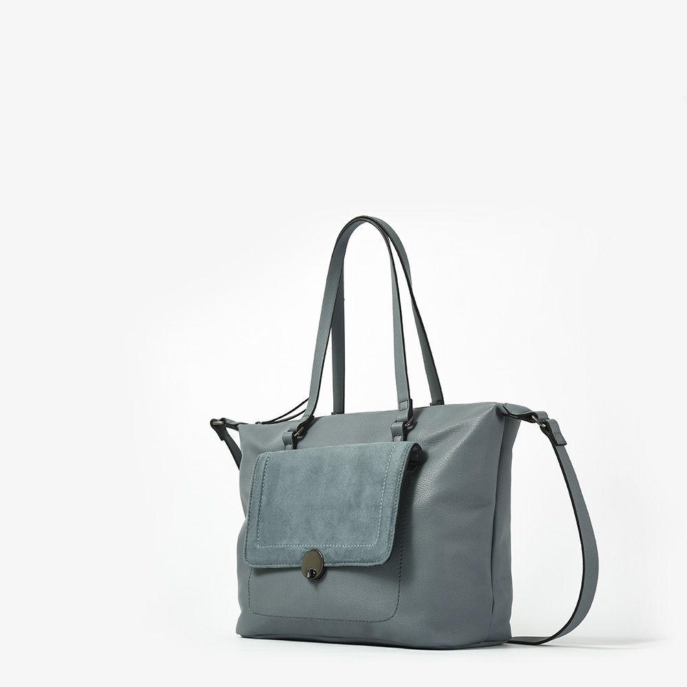Juset Cartera Tipo Dos Asas Bote Azul Jeans-1