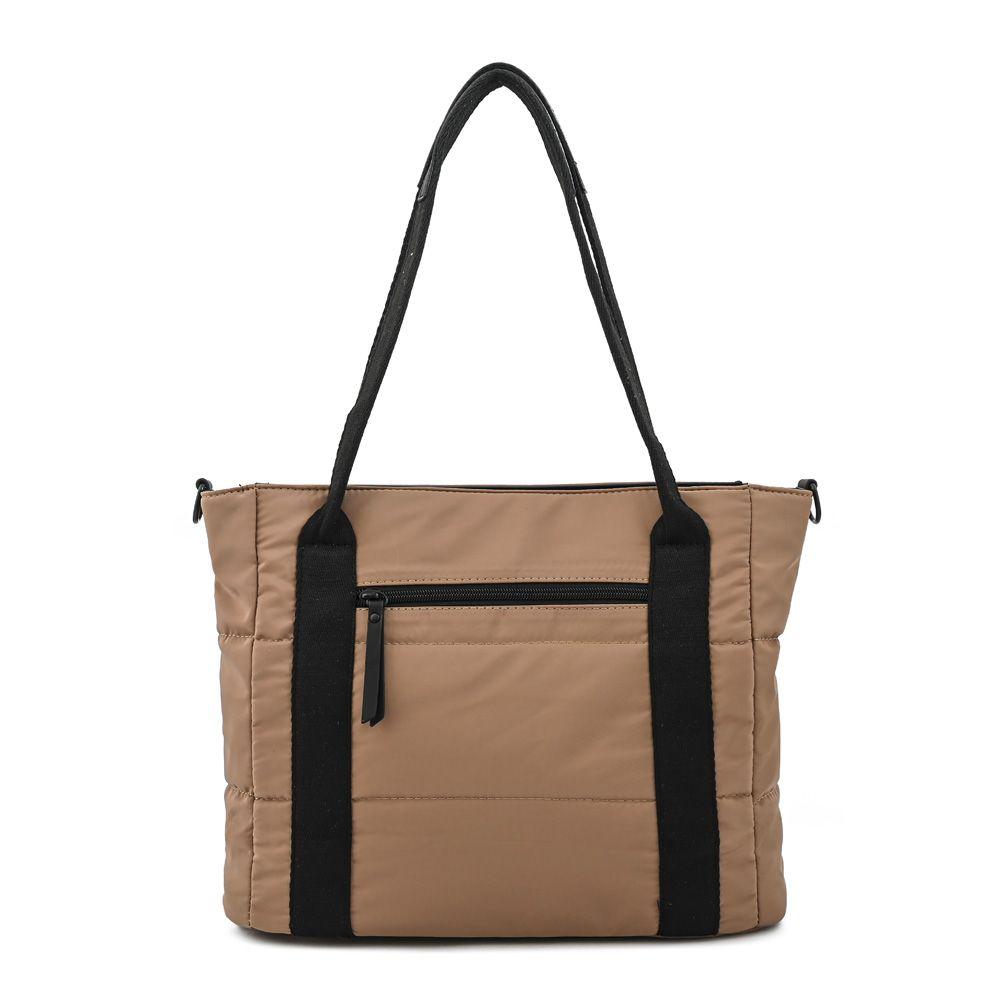 Cartera dos asas tres divisiones mediana florence beige-2