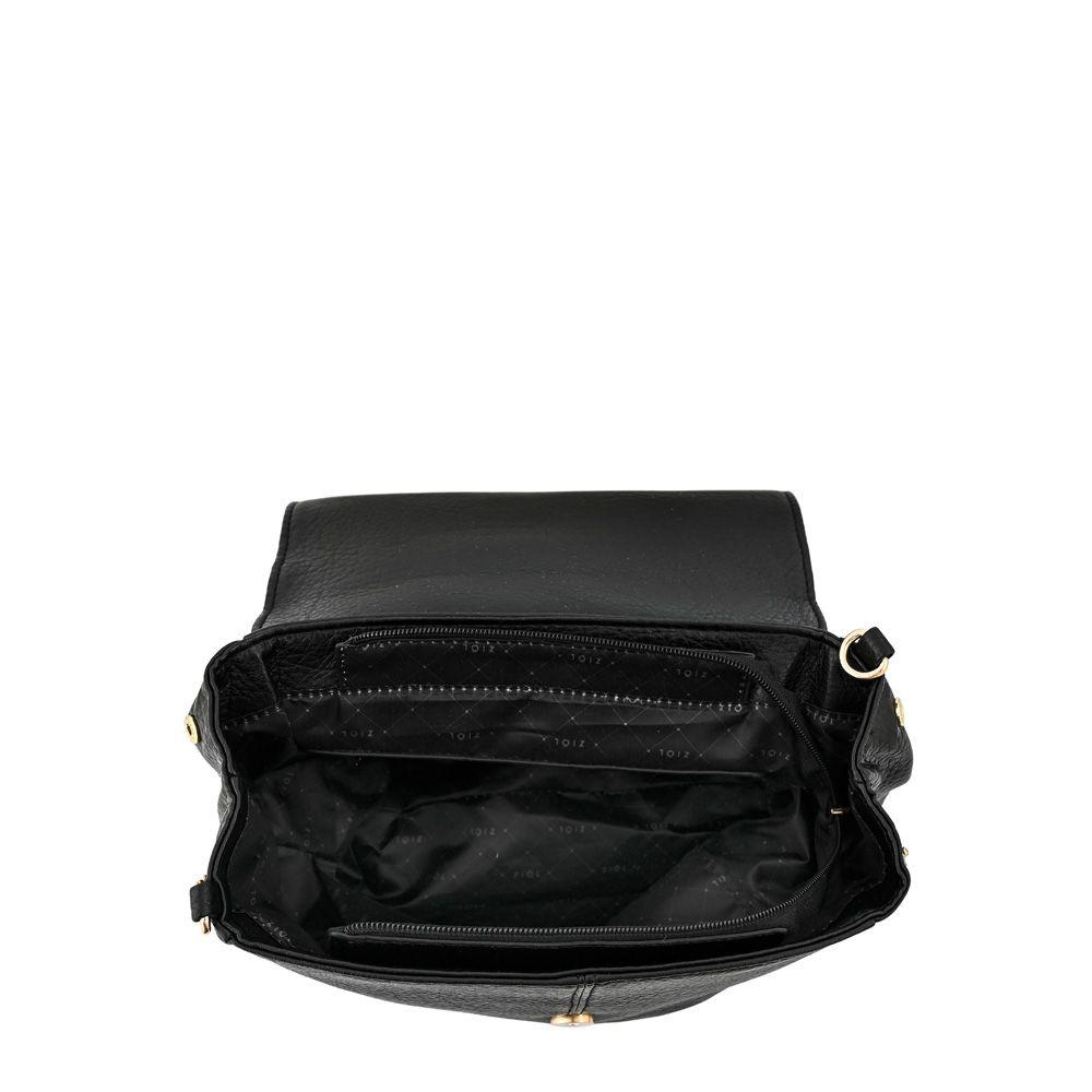 Mochila con tapa mediana zahara negro-3