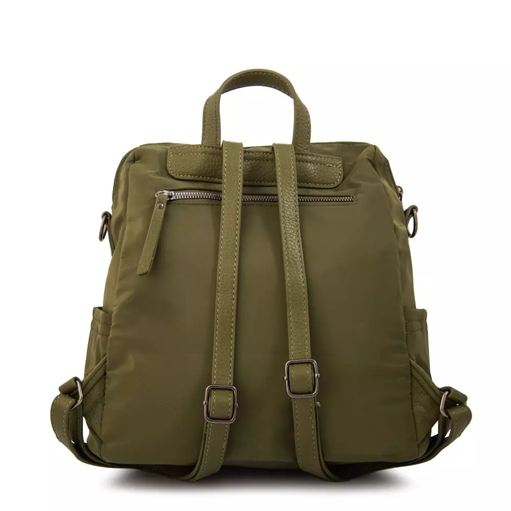 Mochila jessy mediana verde oliva-2