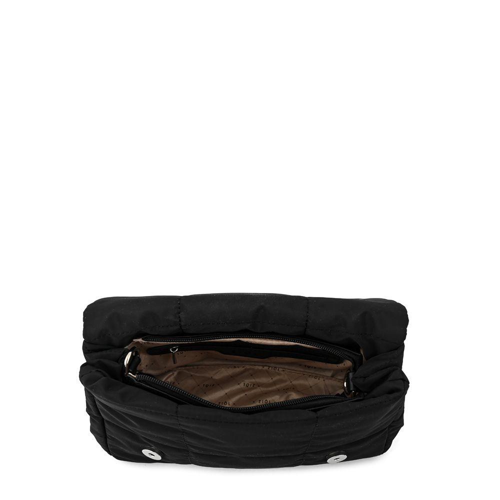 Cartera bandolera con tapa mediana tanya negro-3