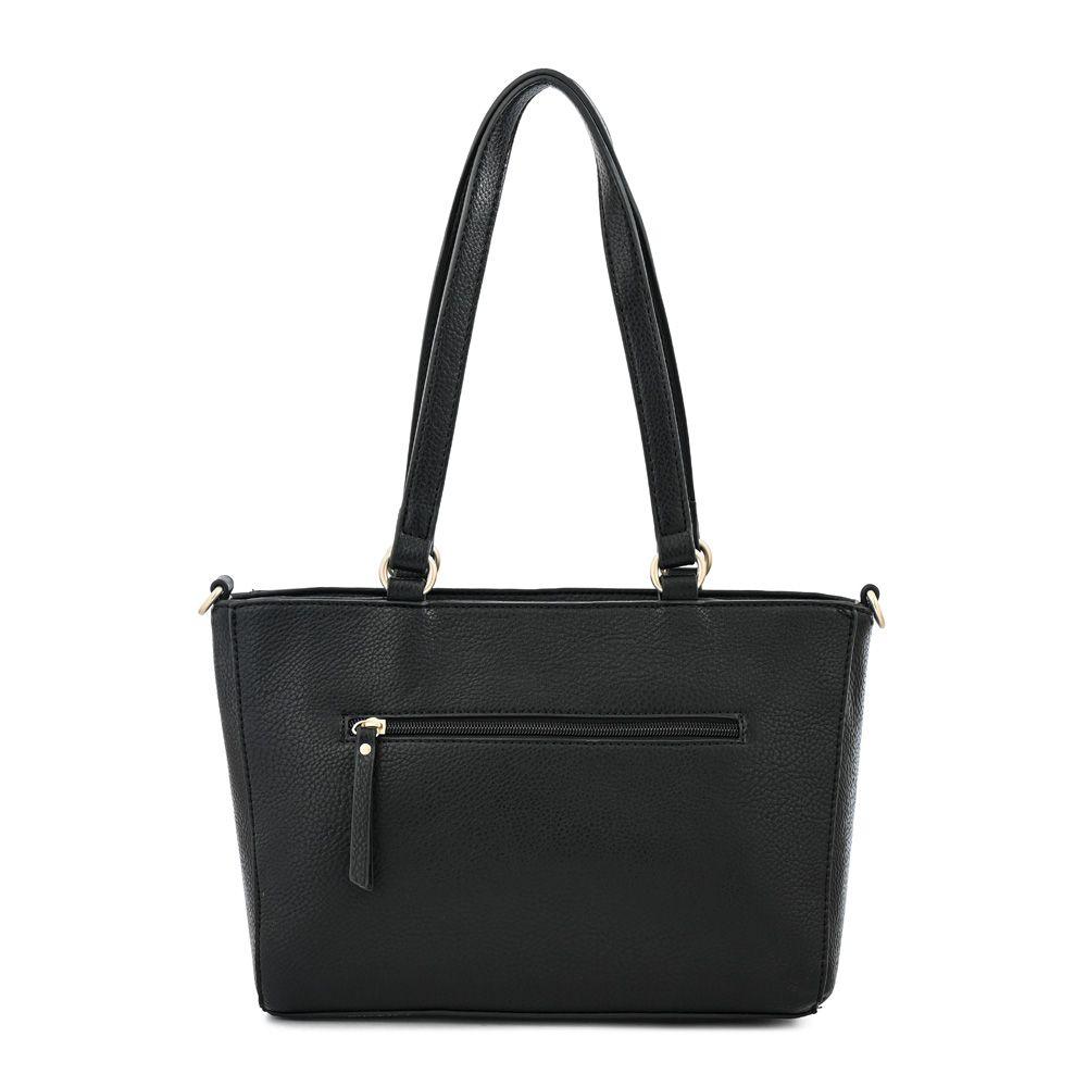 Cartera dos asas mediana agata negro-2