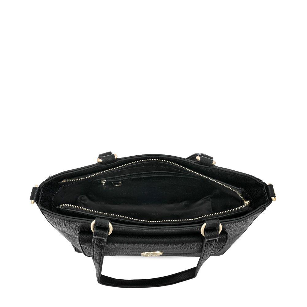 Cartera dos asas mediana agata negro-3