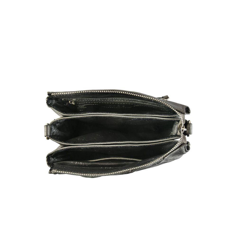 Cartera bandolera pequeña bora plateado oscuro-3