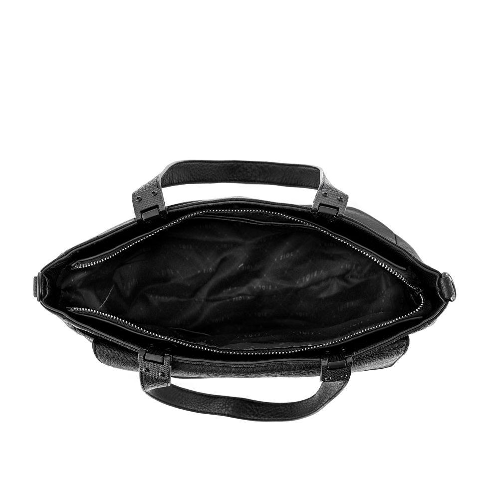 Cartera dos asas tres divisiones mediana jelena negro-3