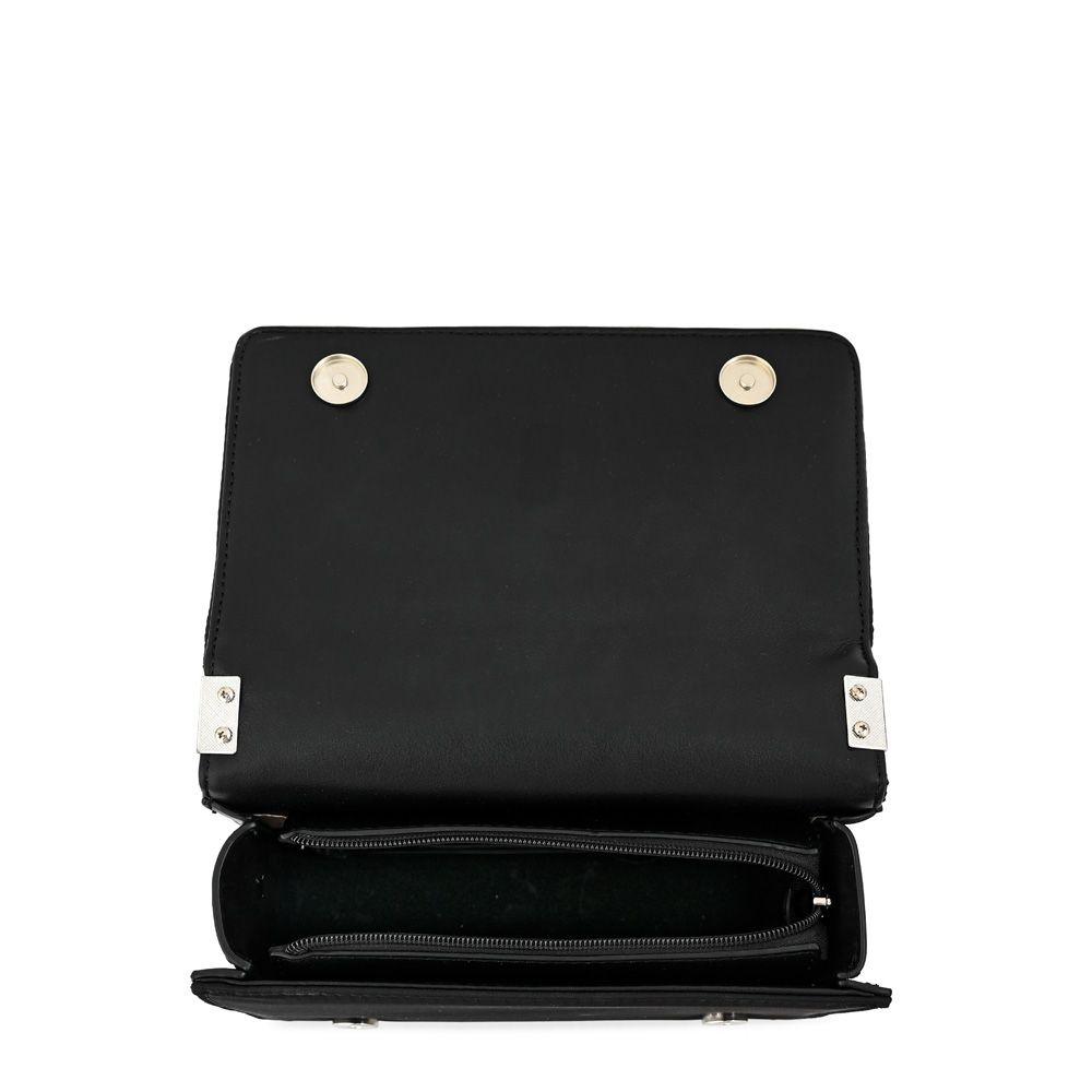 Cartera bandolera con tapa pequeña nay negro especial-3