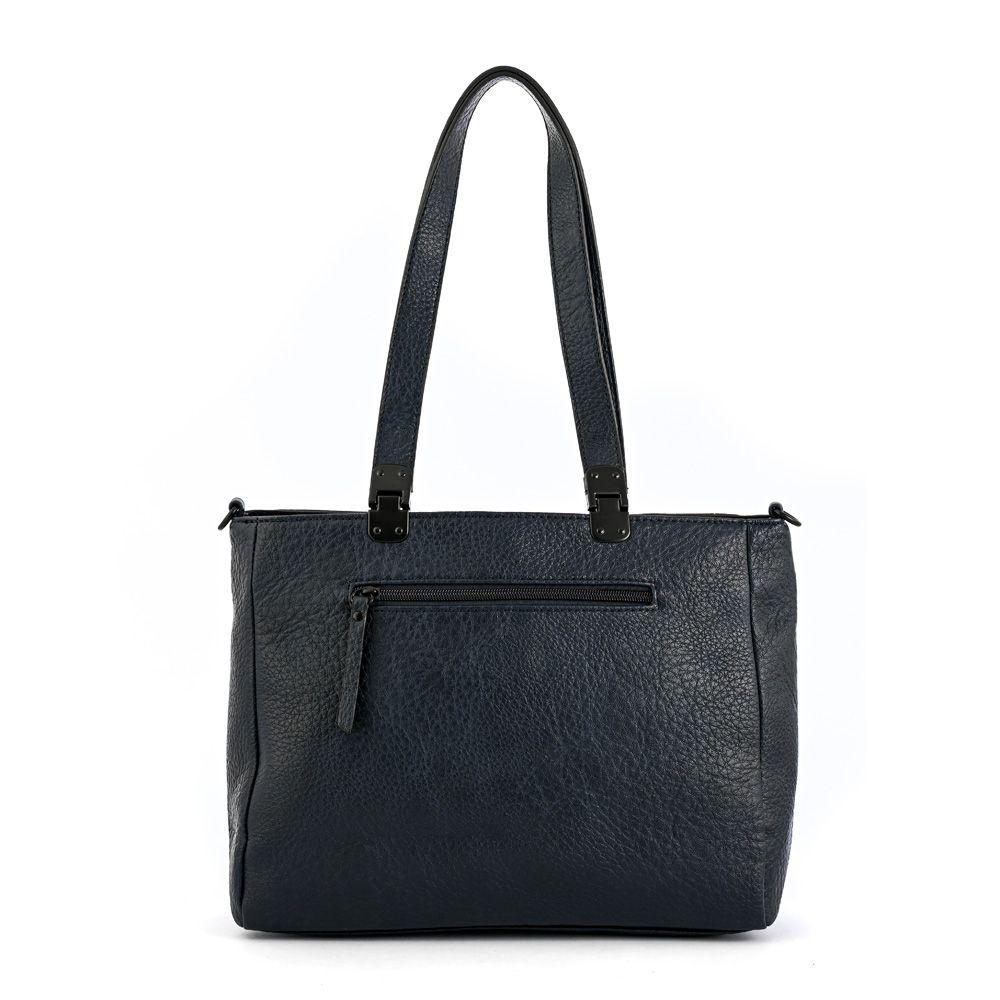 Cartera dos asas tres divisiones mediana jelena azul oscuro-2