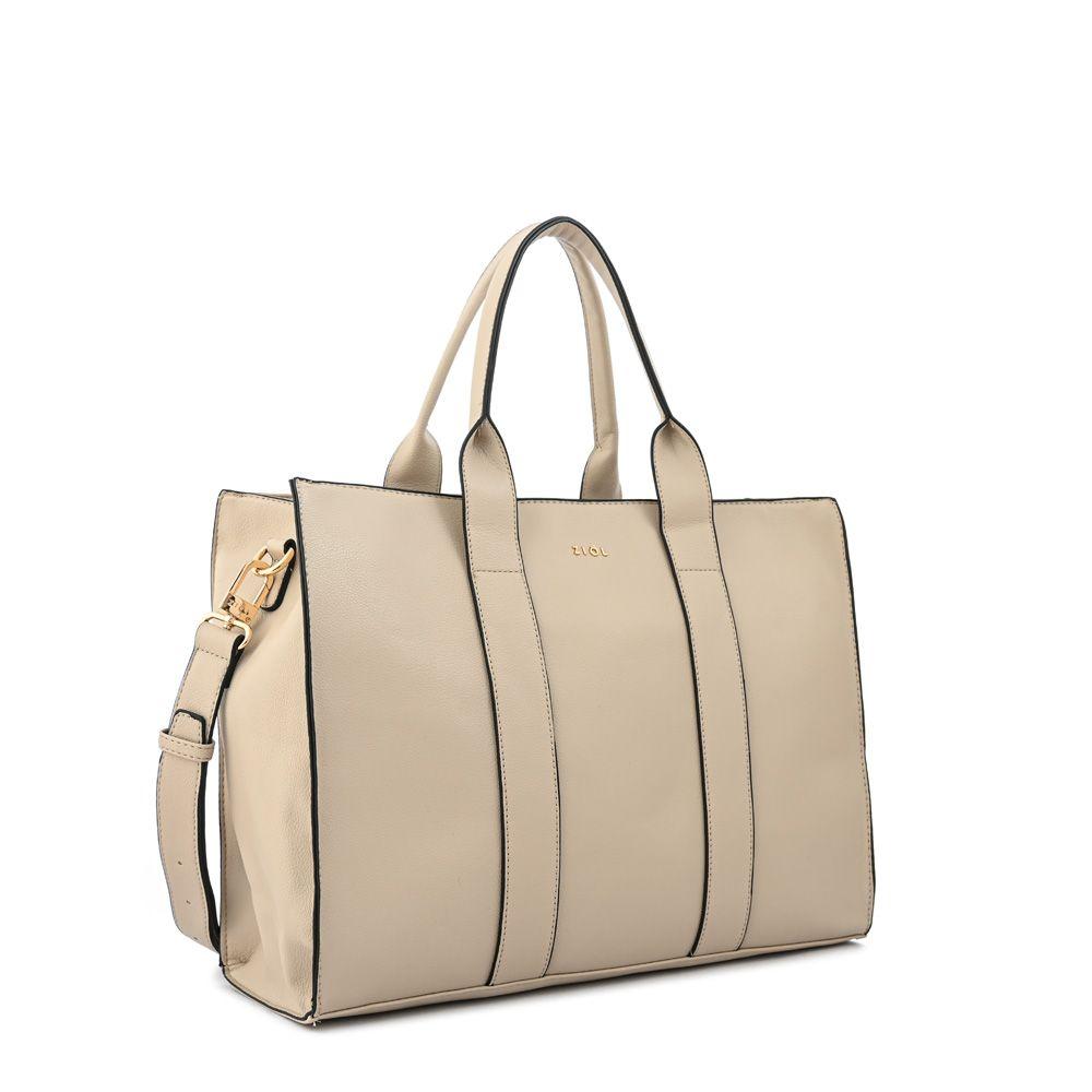 Cartera dos asas porta notebook grande eladia beige-1