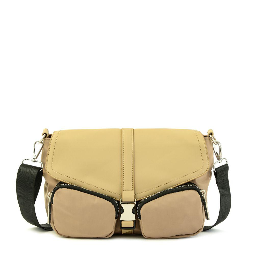 Cartera bandolera con tapa pequeña nora beige-0