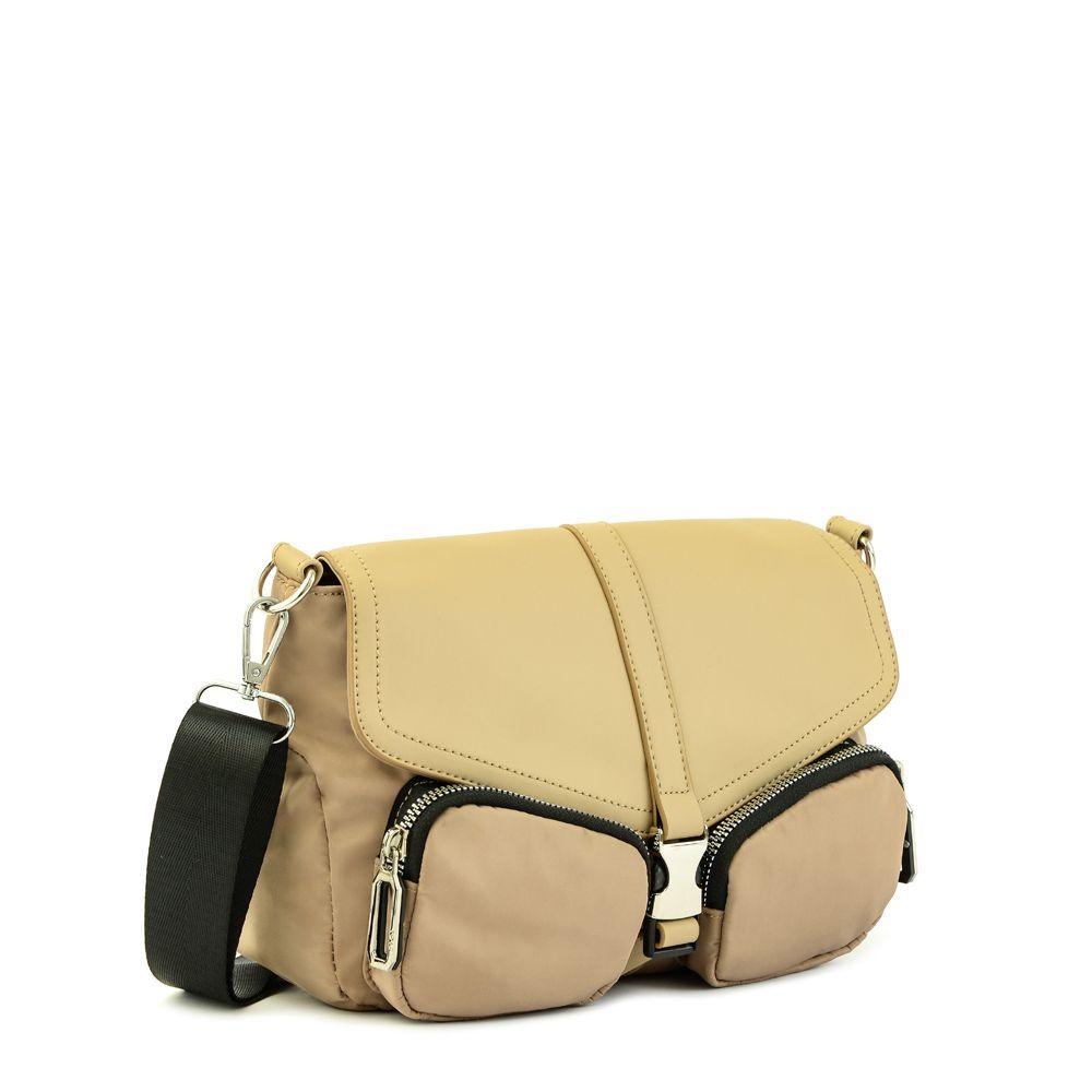Cartera bandolera con tapa pequeña nora beige-1