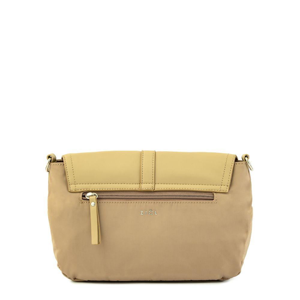 Cartera bandolera con tapa pequeña nora beige-2