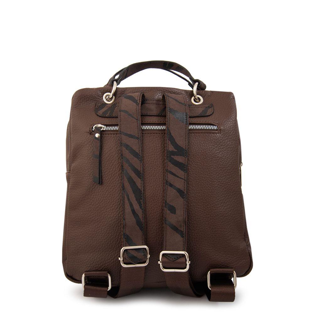 Mochila simoneta mediana café oscuro-2