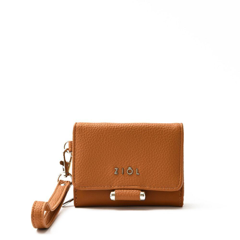 Chou Billetera Cierre Exterior Chica Camel-0