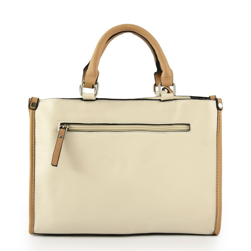 Cartera dos asas mediana kali beige-2