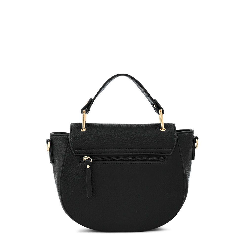 Cartera bandolera con tapa pequeña esme negro-2