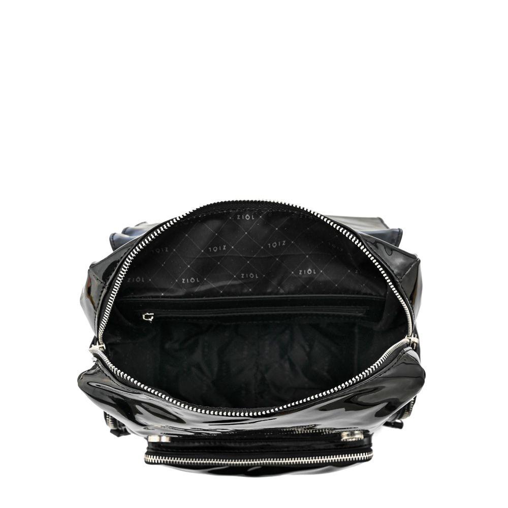 Mochila con tapa pequeña mila negro especial-3