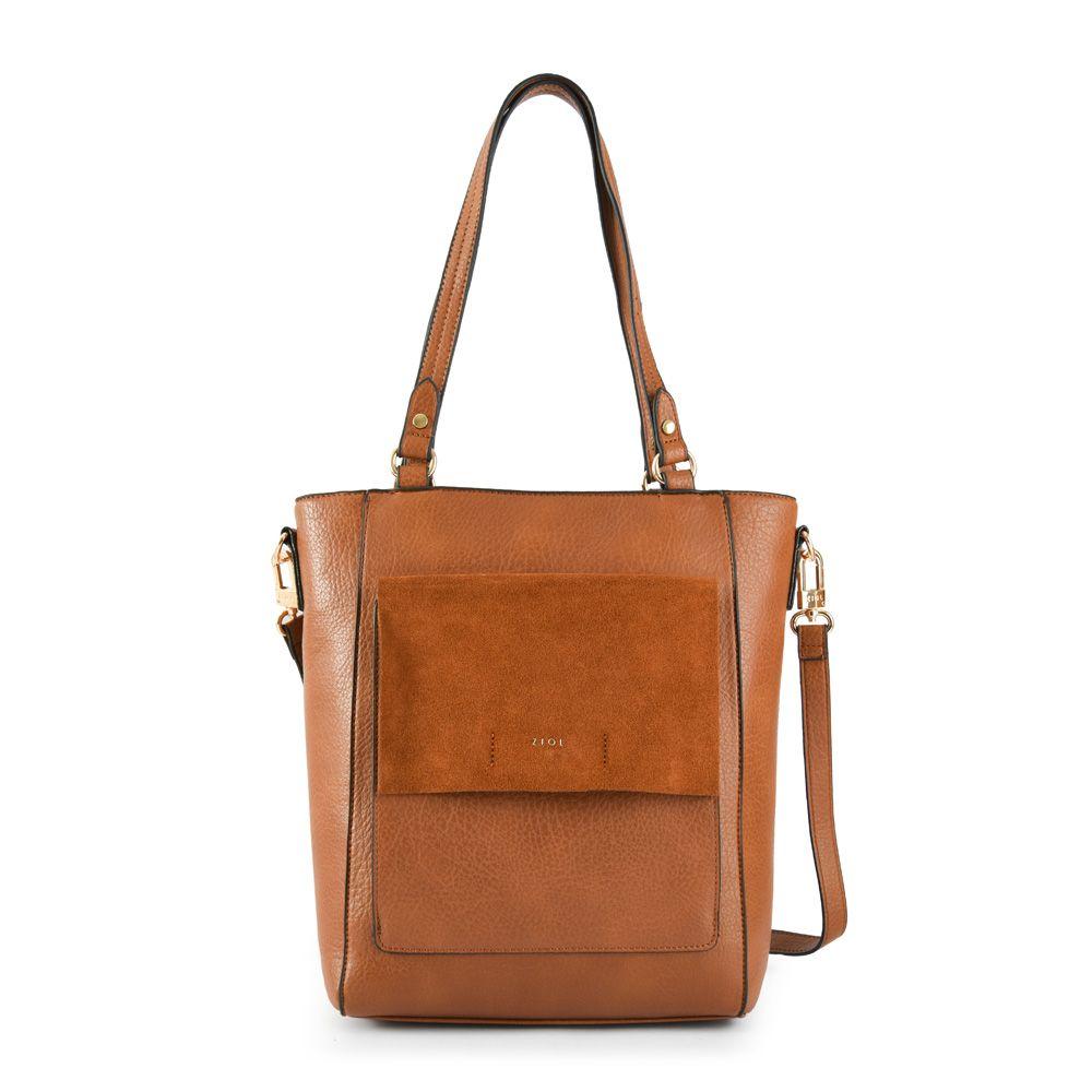 Cartera dos asas mediana natalina café-0