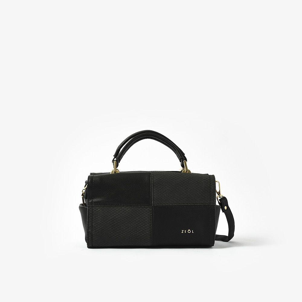 Raines Cartera Tipo Baul Negro-0
