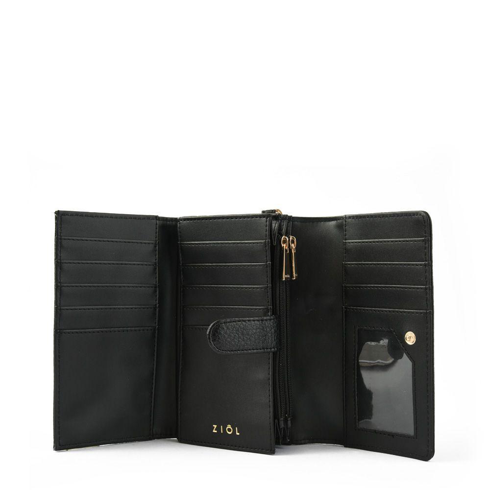 Bee Billetera Acordeon Mediana Negro-2