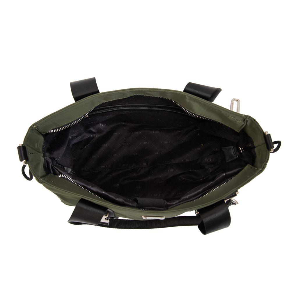 Cartera tote porta notebook elina grande verde oliva-3