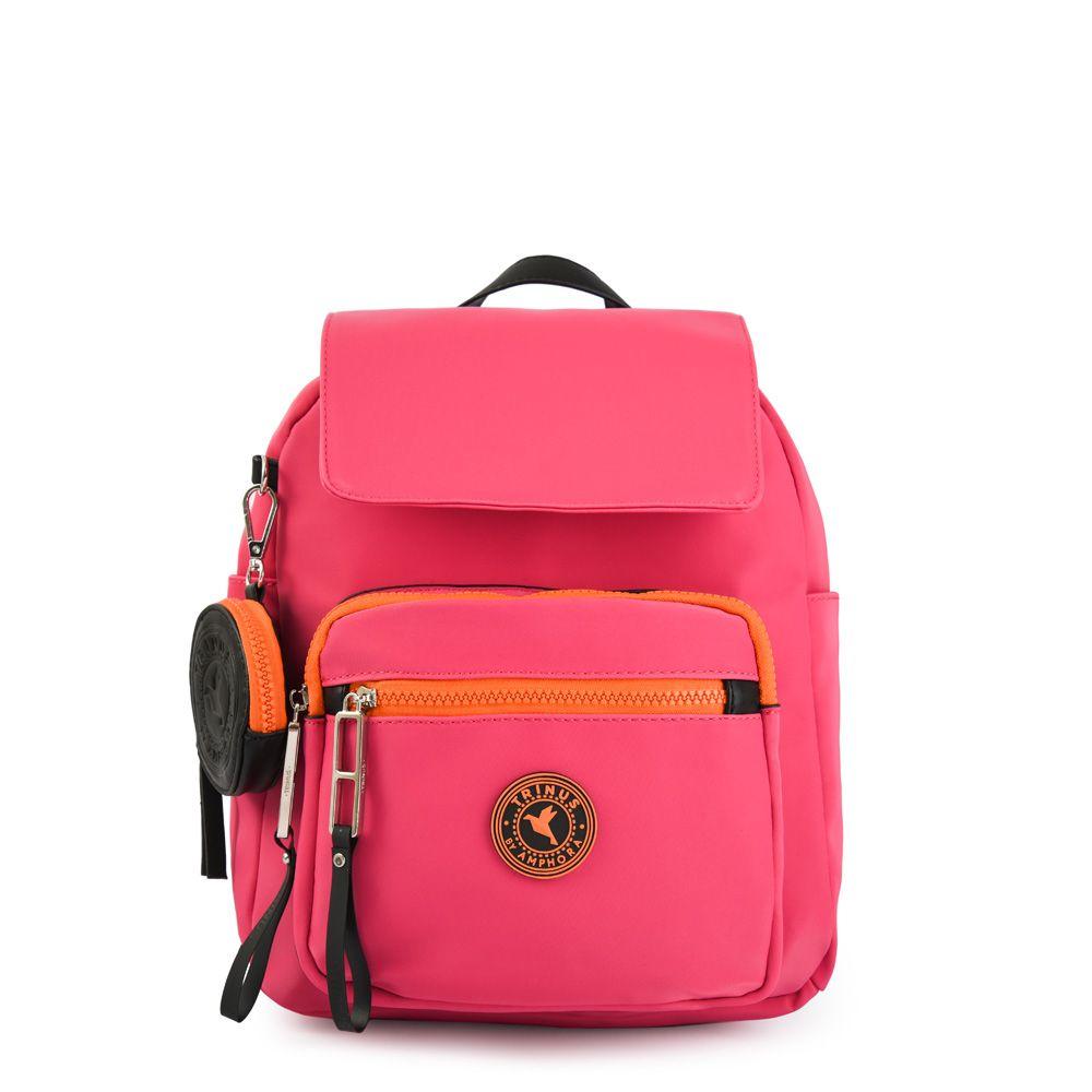 Mochila darby con tapa grande fucsia-0