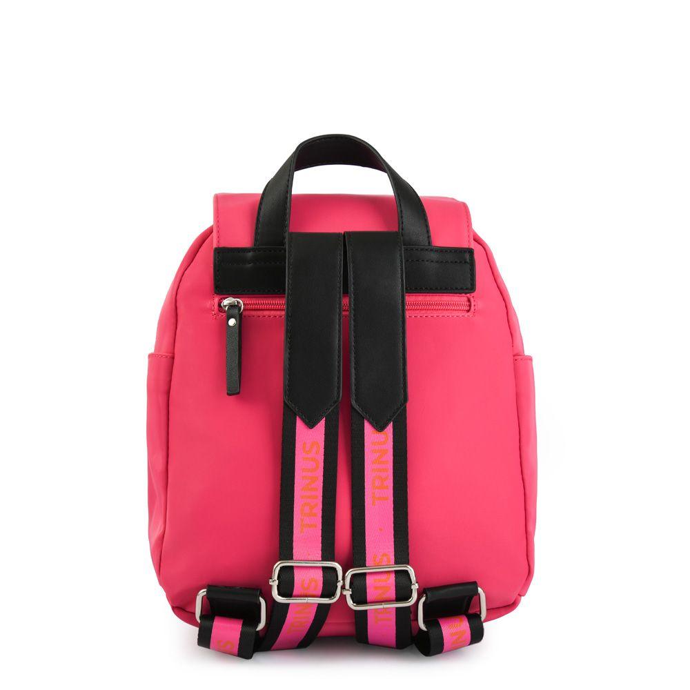 Mochila darby con tapa grande fucsia-2