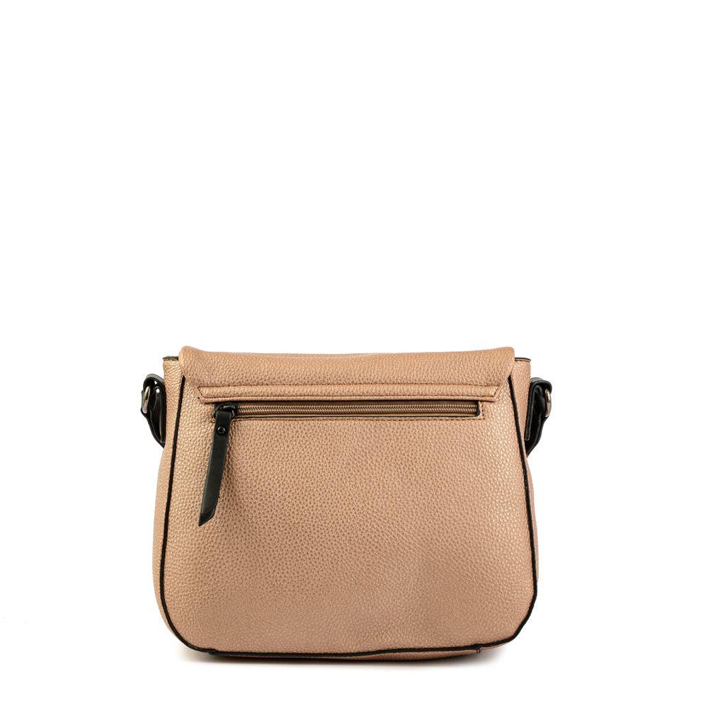 Cartera bandolera con tapa mediana charlize cobre-2
