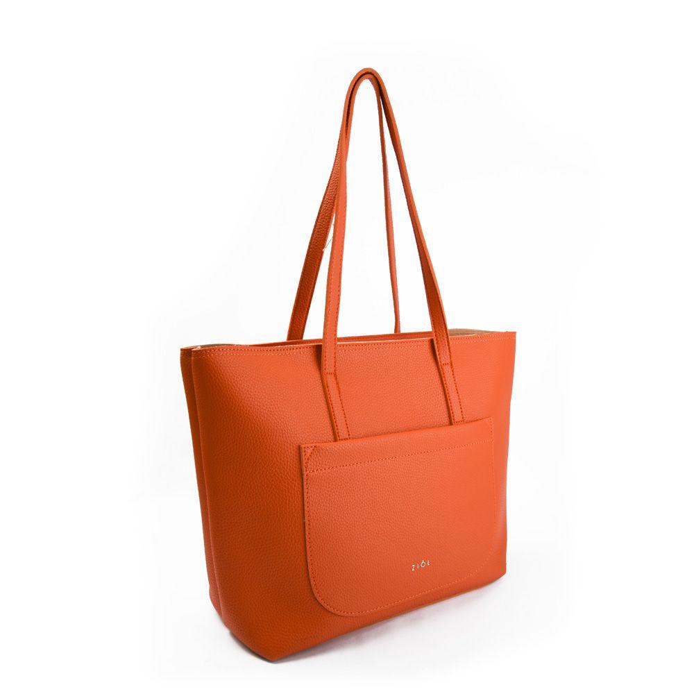 Cartera dos asas bote grande maisina naranja-1