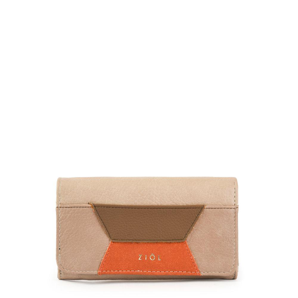 Billetera acordeon mediana carotte beige-0