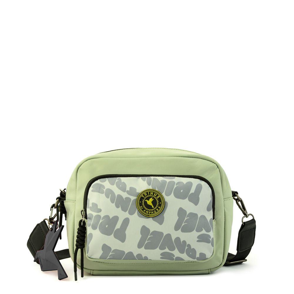 Cartera bandolera mediana parl gris-0