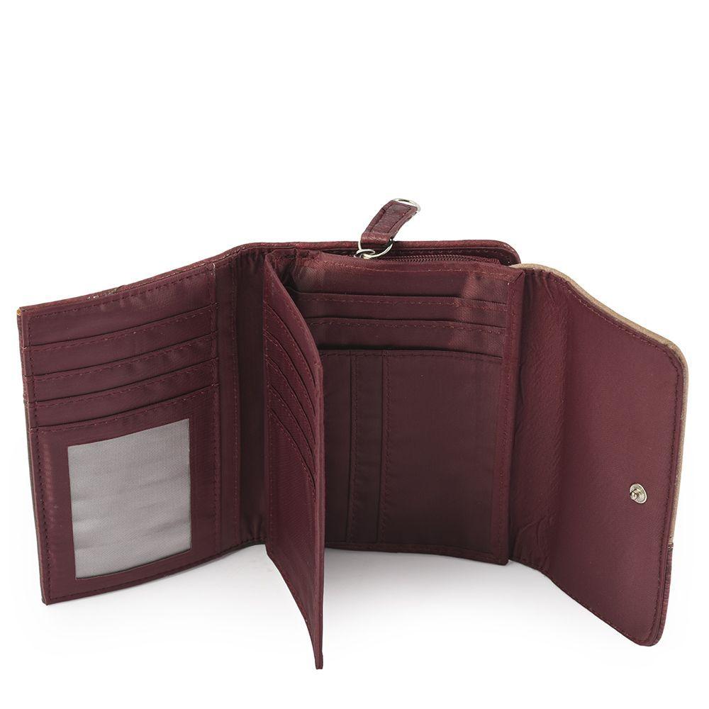 Alonsa Billetera Mediana Con Cierre Exterior Tostado/Taupe-2