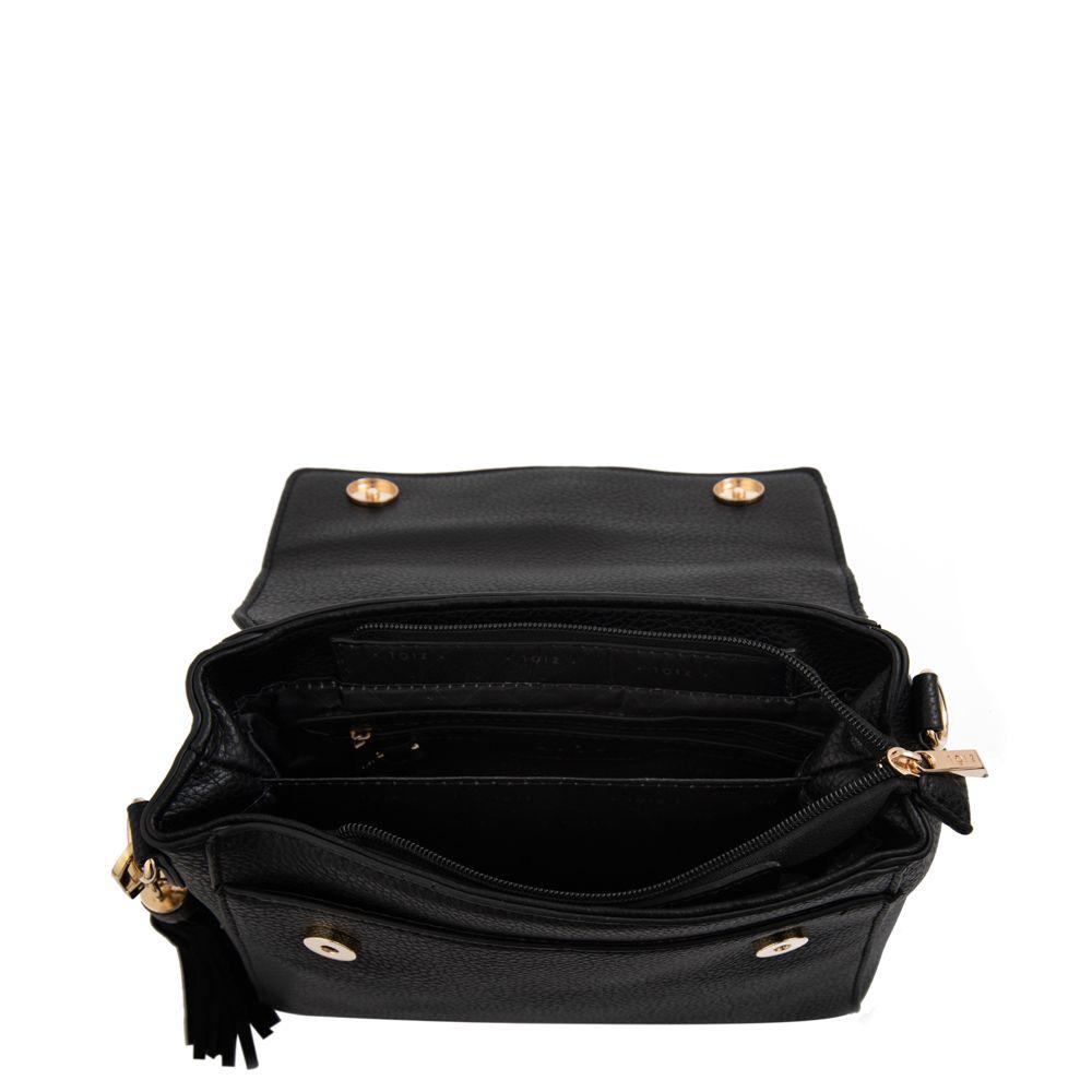 Cartera bandolera con tapa pequeña elaia negro especial-3