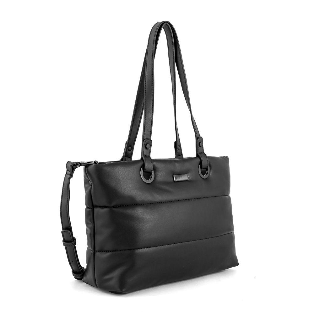 Cartera dos asas tres divisiones mediana sindra negro-1