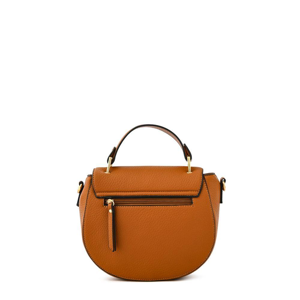 Cartera bandolera con tapa pequeña esme camel-2