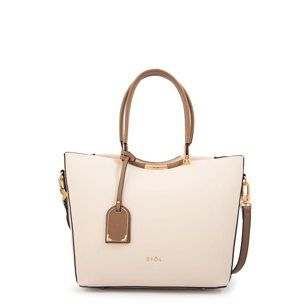 Cartera tote mandela grande blanco crudo-0
