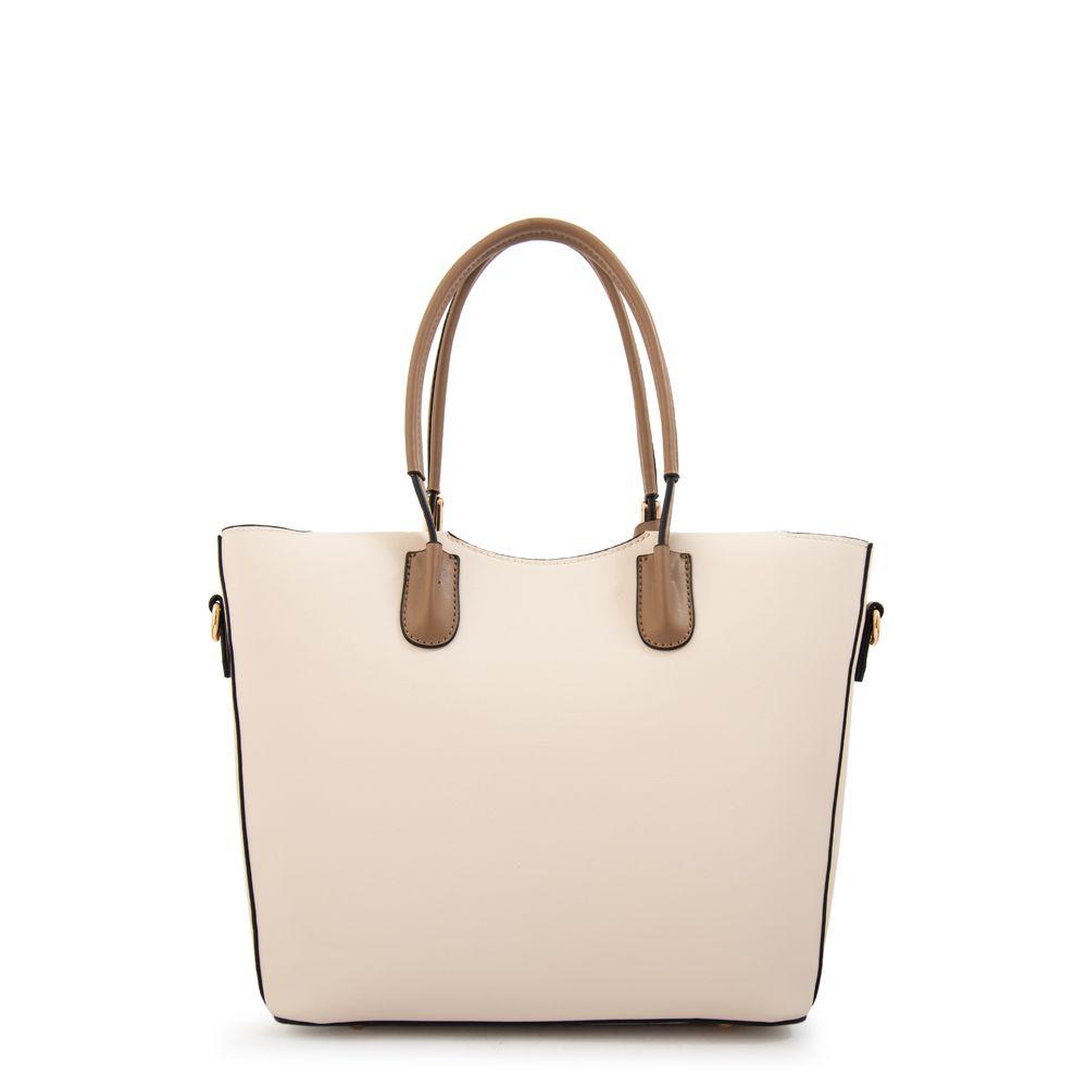 Cartera tote mandela grande blanco crudo-2
