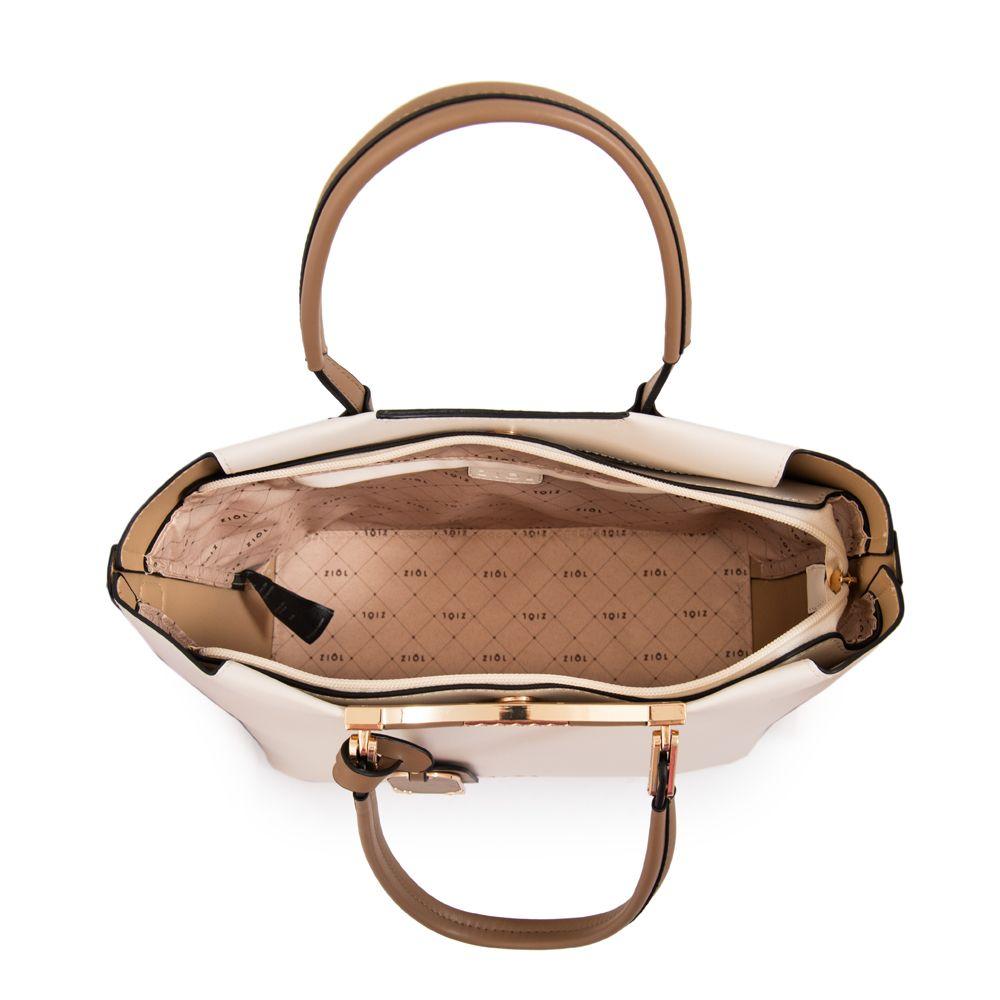 Cartera tote mandela grande blanco crudo-3
